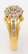 Diamond Cluster Ring in Gold, Size 6.5