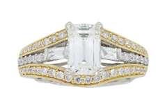 Vintage Inspired Emerald Cut Diamond Ring
