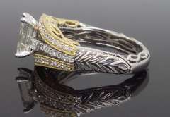 Vintage Inspired Emerald Cut Diamond Ring