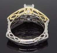 Vintage Inspired Emerald Cut Diamond Ring