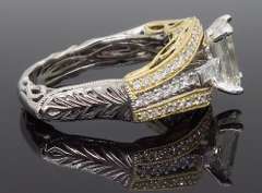 Vintage Inspired Emerald Cut Diamond Ring
