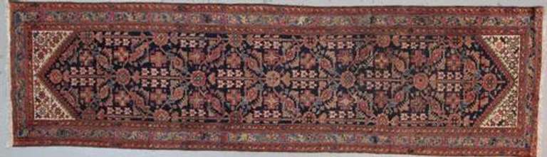 Handmade Semi Antique Persian Malayer 3.4x11.11