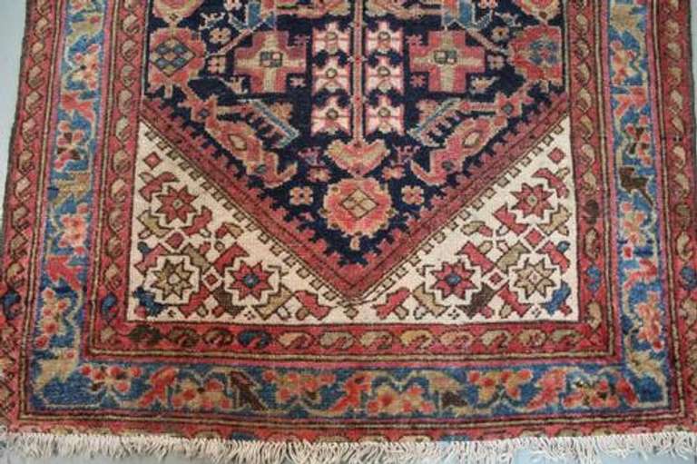 Handmade Semi Antique Persian Malayer 3.4x11.11