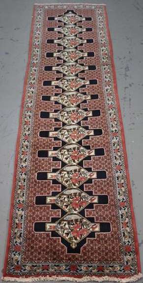 Handmade Persian Bidjar Runner 3.0x12.5