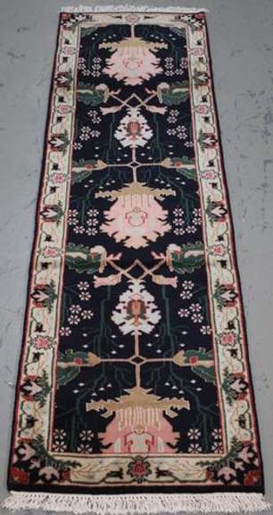 Handmade Indo Lecerne Runner 2.9x9.7