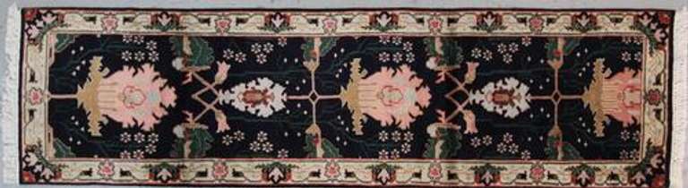 Handmade Indo Lecerne Runner 2.9x9.7