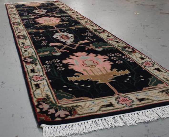 Handmade Indo Lecerne Runner 2.9x9.7