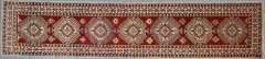 Handmade Pakistani Kazak Design Runner 2.7x12.5