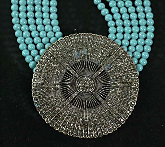 Heidi Daus Belgium Disc Necklace