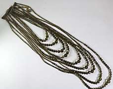 Heidi Daus 9 Row Brown Beaded Necklace