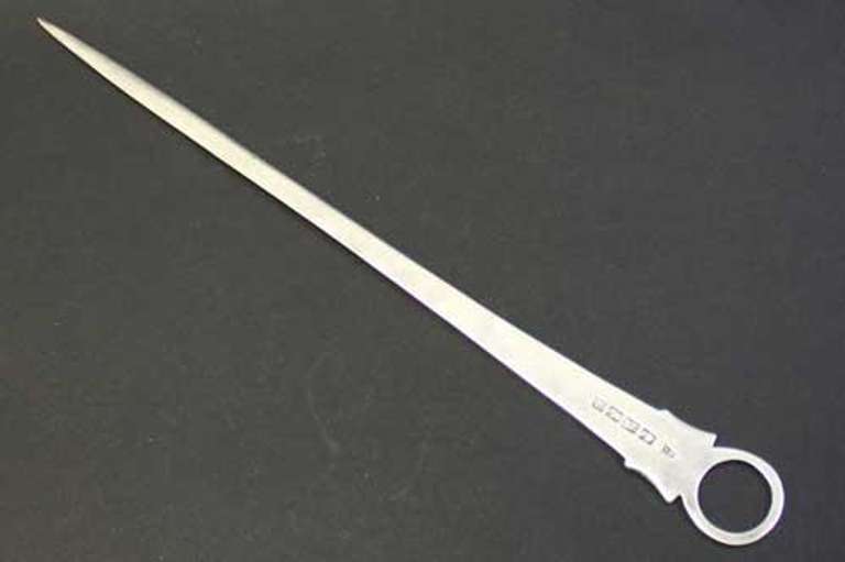 Irish Georgian Sterling Silver Meat Skewer