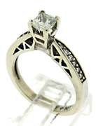 Stunning 14kt WG Princess Cut Diamond Engagement Ring