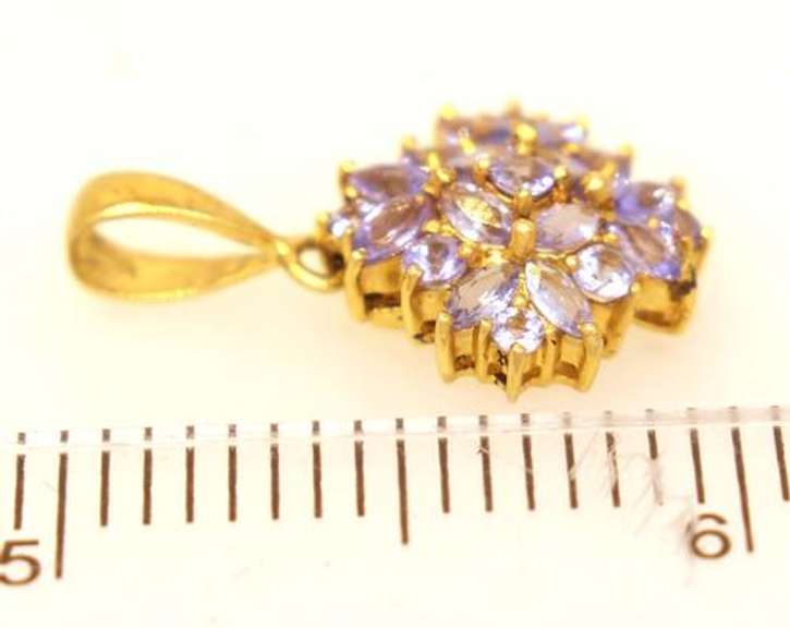 Lavendar Gemstone Pendant in Gold