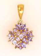 Lavendar Gemstone Pendant in Gold