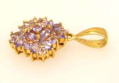 Lavendar Gemstone Pendant in Gold