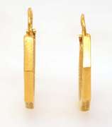 Hexagonal Gold Hoop Earrings