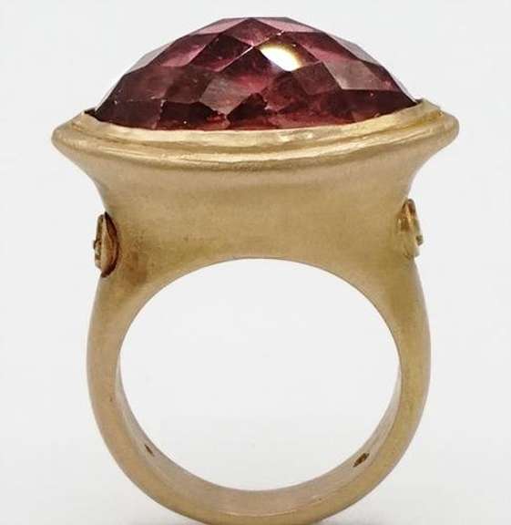 Beautiful 18kt Gold Rhodolite Cocktail Ring