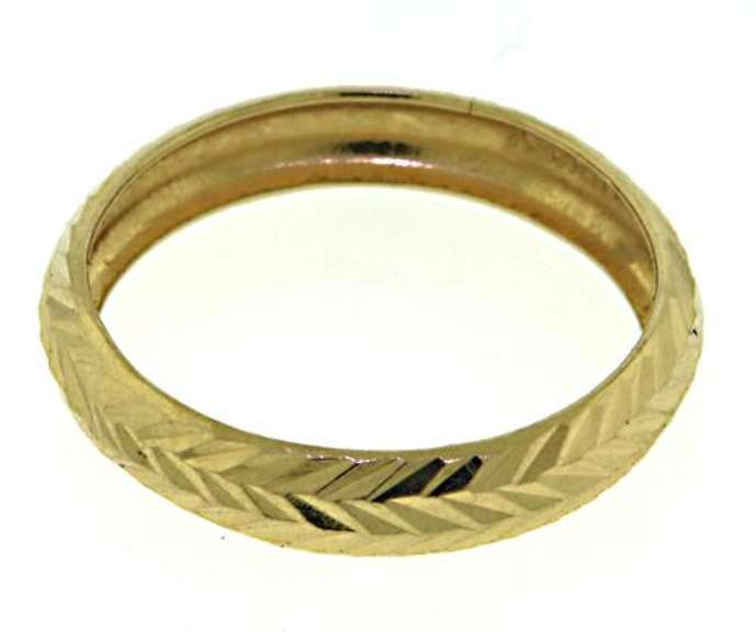 Diamond Cut Gold Band