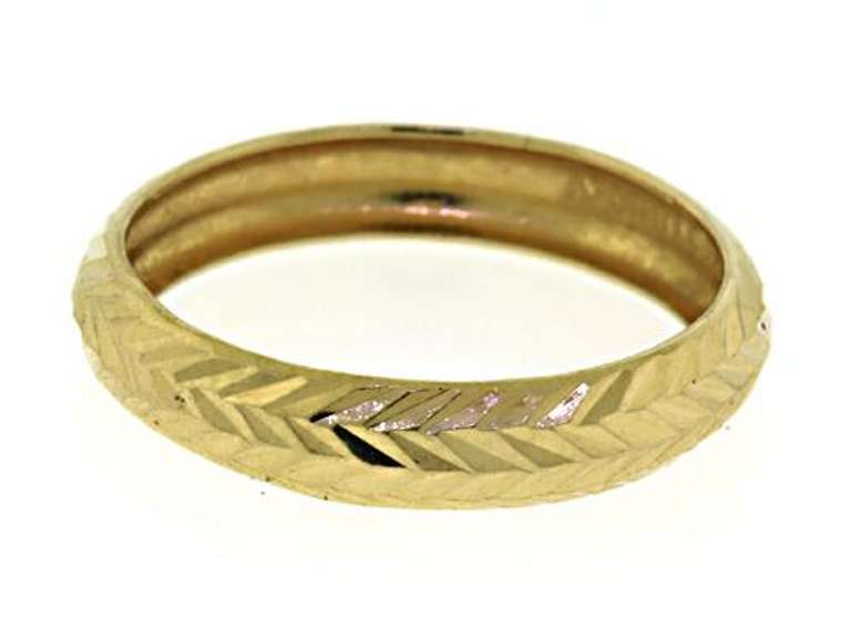 Diamond Cut Gold Band