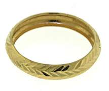 Diamond Cut Gold Band