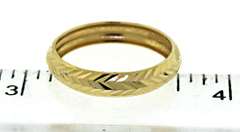 Diamond Cut Gold Band