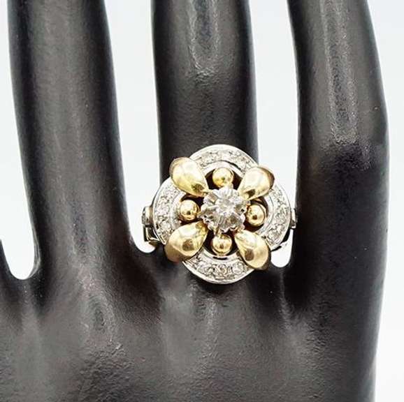 Diamond & Gold Cocktail Ring