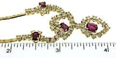 Fancy 14kt Yellow Gold Ruby and Diamond Necklace