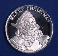 2018 1oz Fine Silver Silver Holiday Round