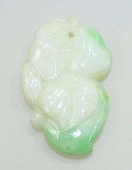 Jadeite Double Peach with Squirrel
