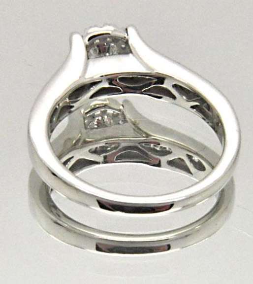LADIES 14 KT WHITE GOLD DIAMOND ENGAGEMENT RING
