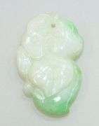 Jadeite Double Peach with Squirrel