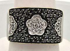 18kt Gold 1+ctw White & Black Diamond Ring
