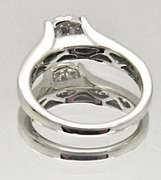 LADIES 14 KT WHITE GOLD DIAMOND ENGAGEMENT RING
