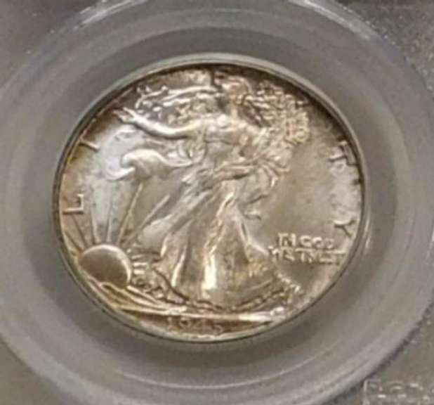 1945 Walker Half Dollar PCGS-MS-65, full Gem grade
