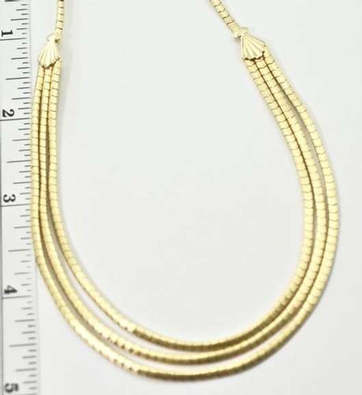 Lovely 3 Strand 14K Necklace