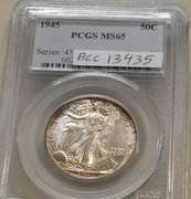 1945 Walker Half Dollar PCGS-MS-65, full Gem grade