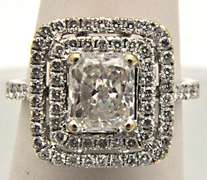 Stunning 2ct diamond ring! Heavy 18kt gold mounting