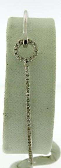 Diamond Bar Loop Bangle Bracelet