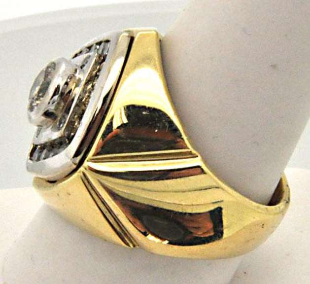 Heavy Gents Diamond Ring with Over 1.00 CARAT TOTAL WEIGHT
