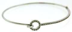 Diamond Bar Loop Bangle Bracelet