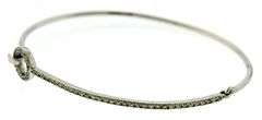 Diamond Bar Loop Bangle Bracelet