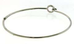 Diamond Bar Loop Bangle Bracelet