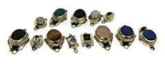 Set of Sterling Silver Gemstone Clasps