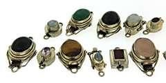 Set of Sterling Silver Gemstone Clasps