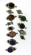 Set of Sterling Silver Gemstone Clasps