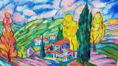 Dazzling original oil on canvas By Manor Shadian