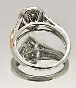 14 KT WHITE GOLD LADIES DIAMOND RING.