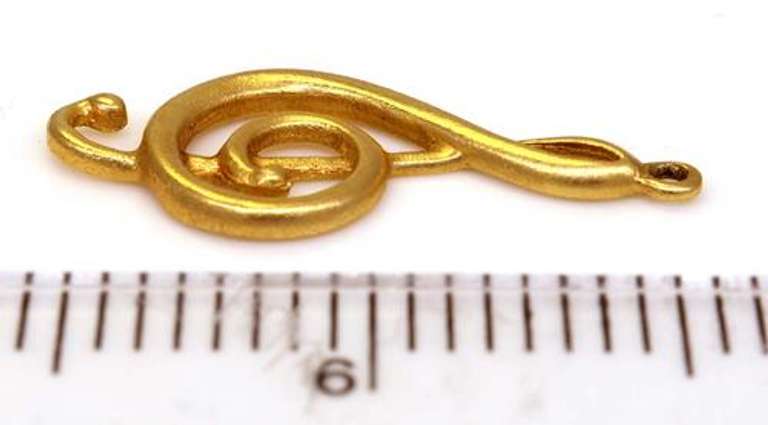 Gold Treble Cleft Pendant
