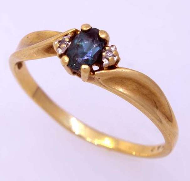 Deep Teal Topaz Ring, Size 7.5