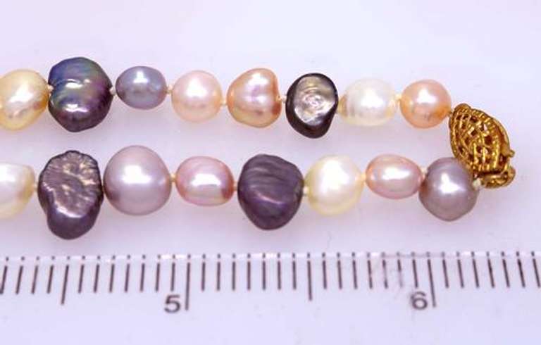 Multi-Colored Freshwater Pearl Necklace, 17in